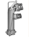 Coaxial Delivery Elbow, 4" Adapter - Product Top, Vapor Bottom - UVR400 - PT Coupling Coaxial Elbow